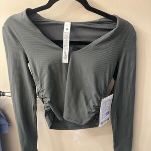 Lululemon Athletica Sage Green Crop Top